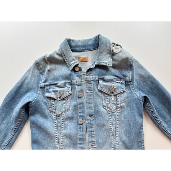 MOTHER The Bruiser Love Gun Cropped Fit Stretch Denim Jacket, Size S - Picture 7 of 16
